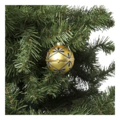 Kerstbal faberge - goud -ø6 cm