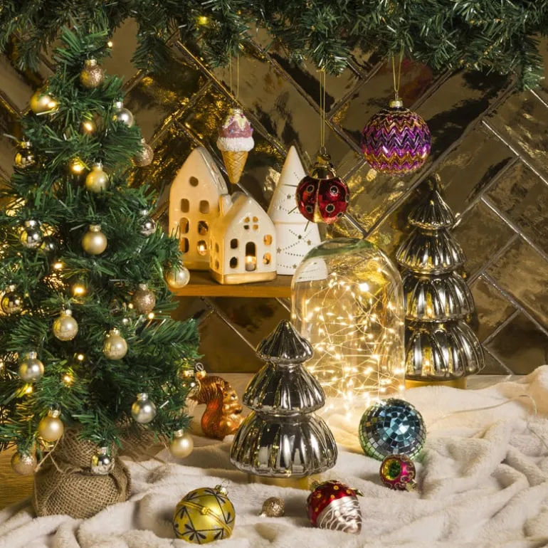 Kerstbal faberge - goud -ø6 cm