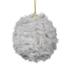 Kerstbal fluffy - grijs