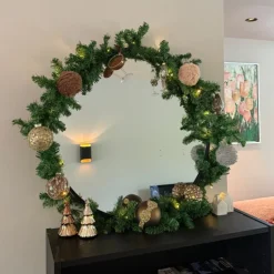 Kerstbal fluffy - grijs