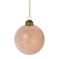 Kerstbal frozen - lichtbruin