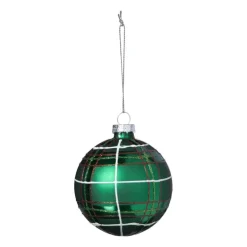 Kerstbal geruit - groen