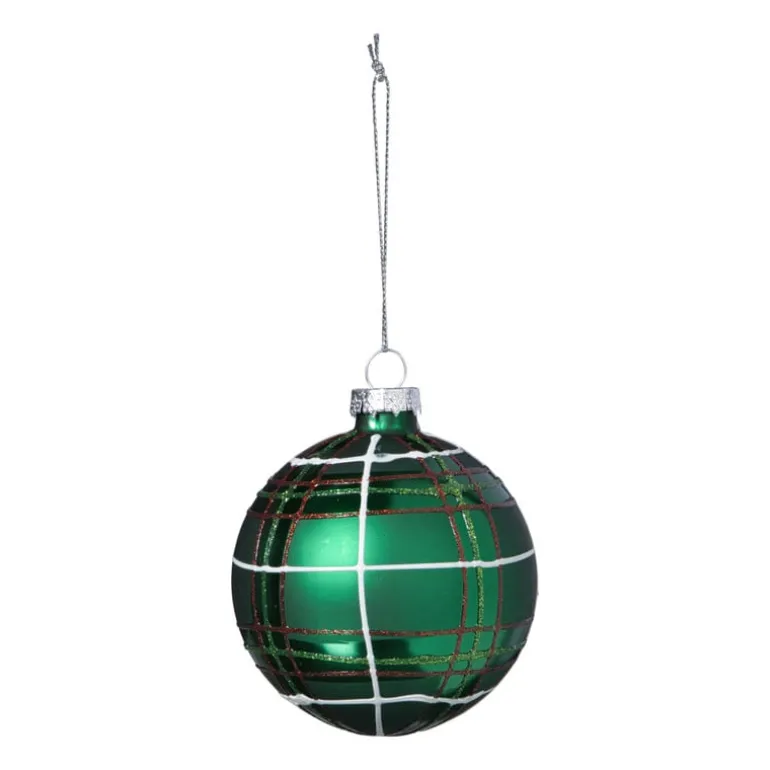 Kerstbal geruit - groen