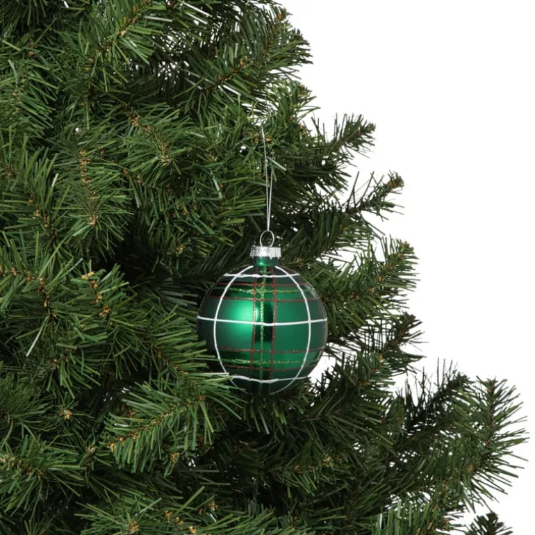 Kerstbal geruit - groen