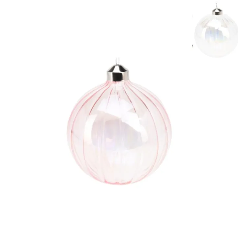 Kerstbal glas - diverse varianten - ø8 cm