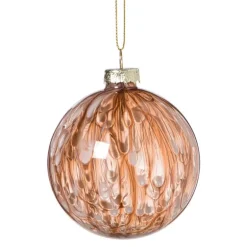 Kerstbal glossy - bruin