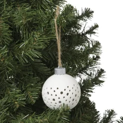 Kerstbal LED stippen - wit