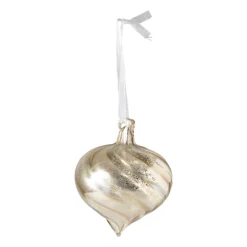 Kerstbal marble goud - diverse varianten - ⌀8 cm