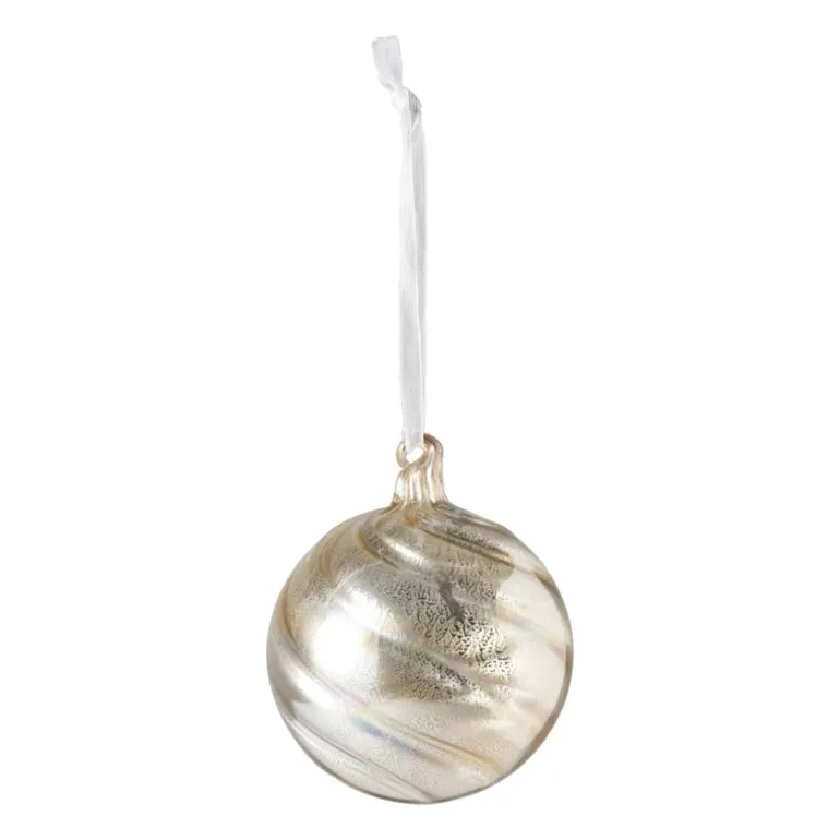 Kerstbal marble goud - diverse varianten - ⌀8 cm