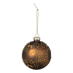 Kerstbal mat - donkerbruin