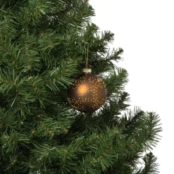 Kerstbal mat - donkerbruin