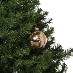 Kerstbal met strikjes - roze