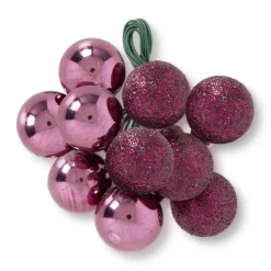 Kerstbal op steker - rood