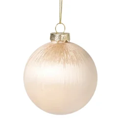 Kerstbal satijn - champagnekleurig