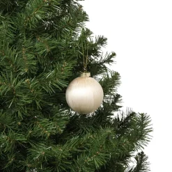 Kerstbal satijn - champagnekleurig