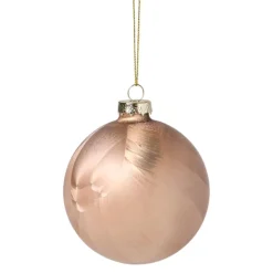 Kerstbal satijn - lichtbruin