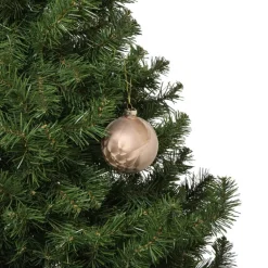 Kerstbal satijn - lichtbruin