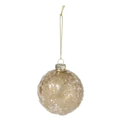 Kerstbal sequins - goudkleurig