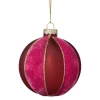 Kerstbal twist - paars/roze