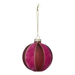 Kerstbal twist - paars/roze