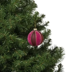 Kerstbal twist - paars/roze