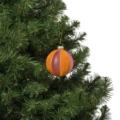 Kerstbal twist - roze/oranje