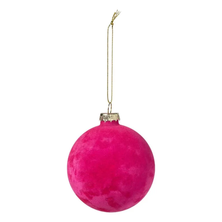 Kerstbal velvet - multikleur - diverse varianten