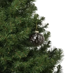 Kerstbal veren - zwart