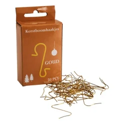 Kerstbalhaakjes - goud - metaal