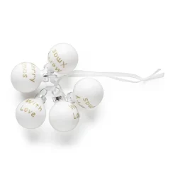 Kerstballetjes cadeauhangers - diverse soorten - 5xø2.5 cm