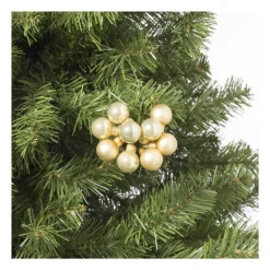 Kerstballetjes op draad - goudkleurig - diverse varianten - ø2 cm