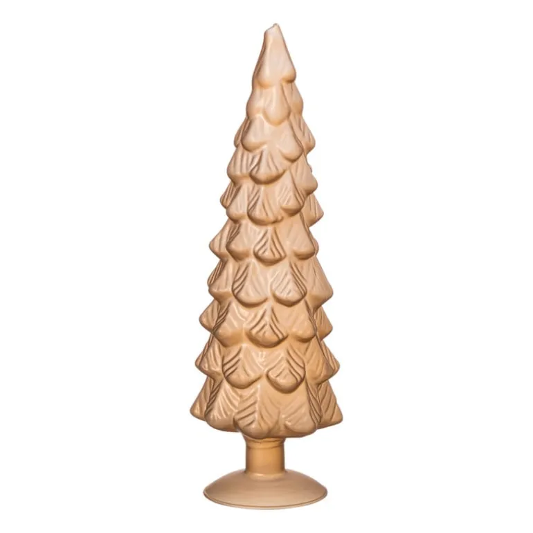 Kerstboom beeldje groot - goud - ø8x30 cm