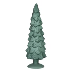 Kerstboom beeldje groot - groen - ø8x30 cm
