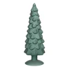 Kerstboom beeldje klein - groen - ø8x24.5 cm