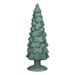 Kerstboom beeldje klein - groen - ø8x24.5 cm