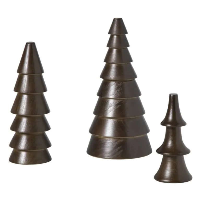 Kerstboom groot - bruin - ø9x17.5 cm