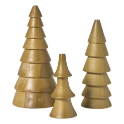 Kerstboom hout - bruin - ø5.5x15 cm