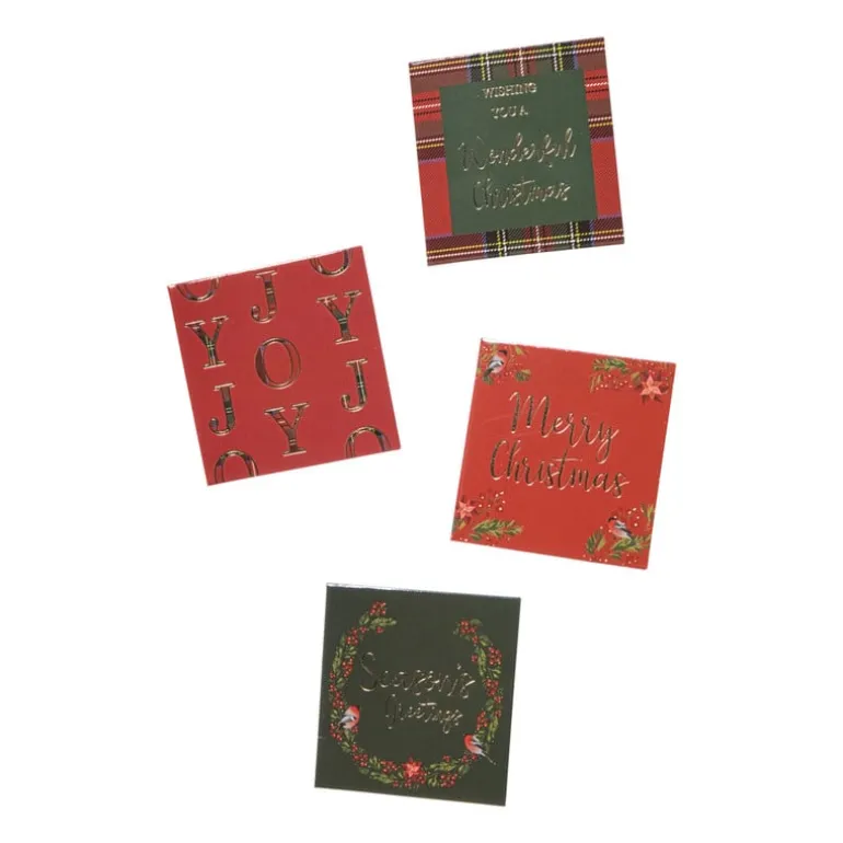 Kerstcadeau tags - rood/groen - set van 24