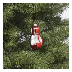 Kersthanger bokshandschoen - glas - 9x4.7x4.3 cm