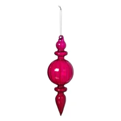 Kersthanger bolling - paars - ø7x22 cm