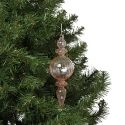 Kersthanger bolling - roze - ø7x22 cm