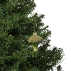 Kersthanger broccoli - groen - 8.5x6.5x6 cm