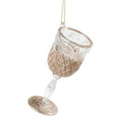 Kersthanger glas champagne - diverse varianten - 9 cm