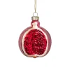 Kersthanger granaatappel - rood - ø7x8.5 cm
