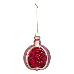 Kersthanger granaatappel - rood - ø7x8.5 cm