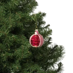 Kersthanger granaatappel - rood - ø7x8.5 cm