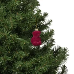 Kersthanger gummybeer velvet - paars - 8x5.6x4.6 cm