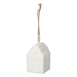 Kersthanger huisje - lichtgevend - wit