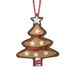 Kersthanger kerstboom - diverse varianten - 13x7.5x1 cm