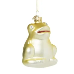 Kersthanger kikker - glas - 8x6.4x5.6 cm